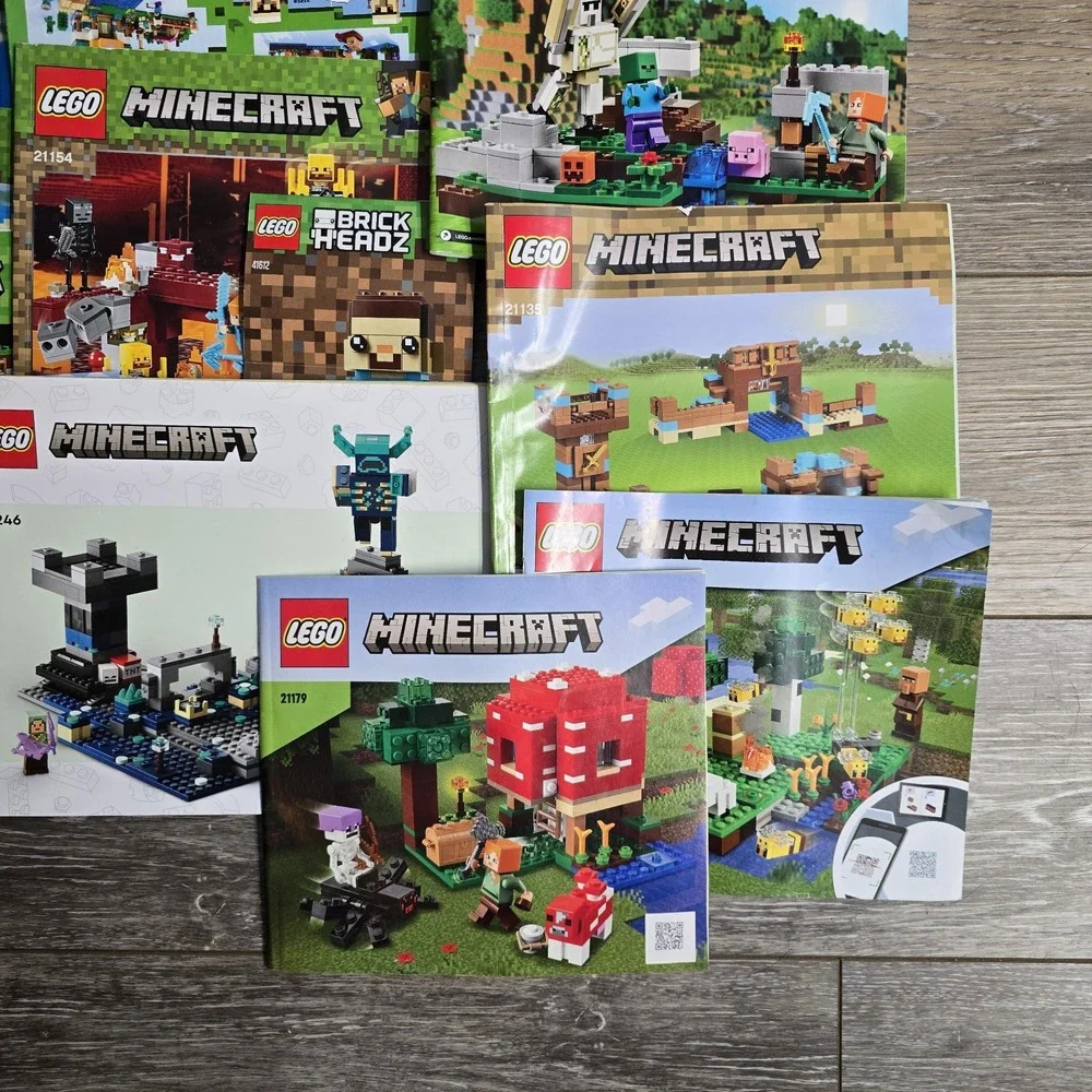 Lego Minecraft Manuals Bundle 10+ Manuals